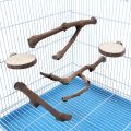 5PCS Bird Perch Natural Wood Grape Stick Stand, 3 Grape Stick Paw Grinding Fork Parakeet Chewing Stick 2 Parrot Stand Branch, Chewing Exercise Branches Bird Cage Accessories. 