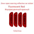 【Mary DAI Store】CK3224#9.3*2.5cm 4 Car anti-collision strips reflective stickers traffic safety warning stickers door opening. 