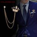 Men Brooches Crystal Suit Brooch Clothes Buckles Rhinestone Brooch. 