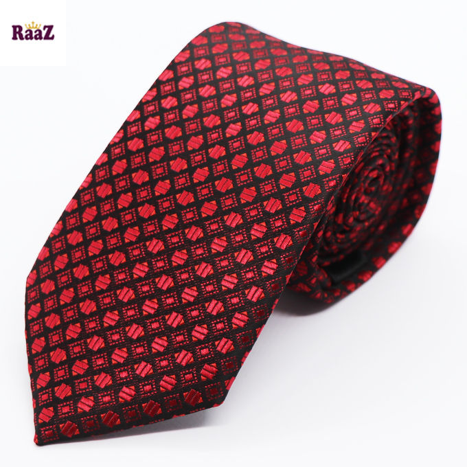 Black%20&%20Red%20Embroidery%20Floral%20Men%20Neck%20Tie%20-%20Image%203