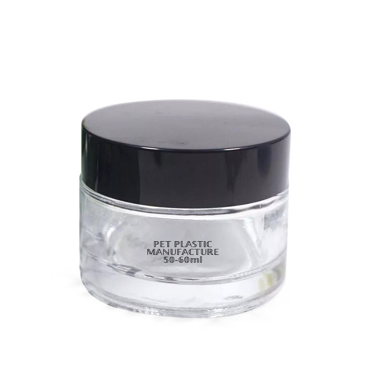 Cream Jars For Cosmetics Beauty Product 50-60Ml 2 PCS Hard Plastic Empty Jars Travel & Tools