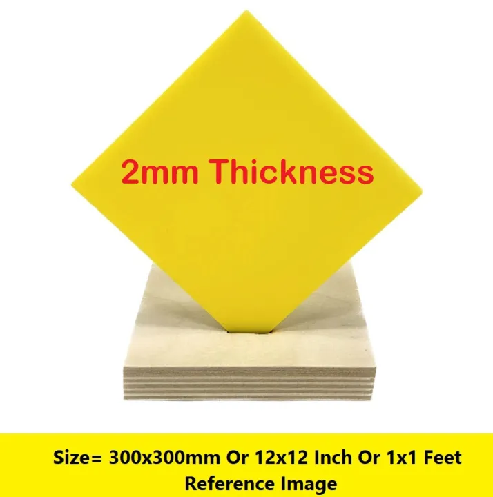 YELLOW 2mm Acrylic Sheet 12x12inch Thickness 2mm Yellow Plastic Sheet 2mm Yellow Acrylic Plexiglass 12 Inch Acrylic Sheet Yellow Perspex Acrylic Sheet