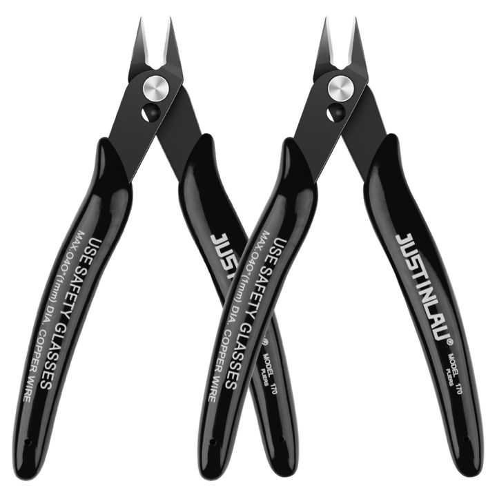 2Pcs Mini Nose Cutting Plier Electrical Wire Cable Cutter Metal Side Snips Flush Pliers Convenient Durable Tool MuXiaRe