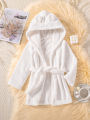 Children's dressing gown, flannel, small children's treasure, baby, boys, thickened girls' coral velvet pajamas, autumn and winter, four seasons bathrobe.