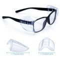 8 Pairs Safety Eye Glasses Side Slip Clear Flexible Shield Fits Small Medium Eyeglasses.