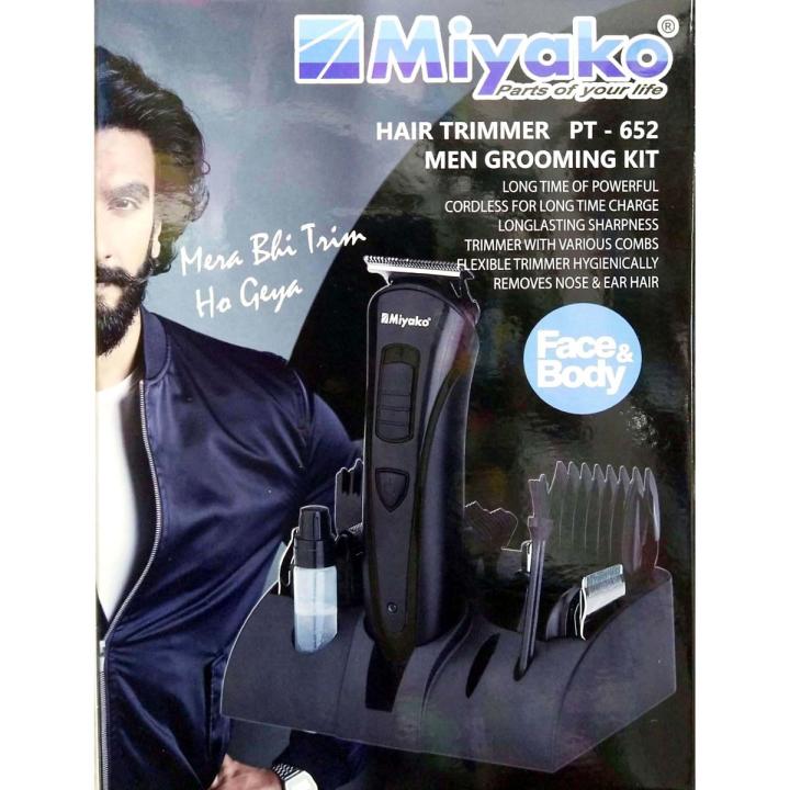 Miyako Hair Trimmer Men Grooming Kit PT-652 (Rechargeable)