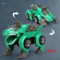 Transforming Dinosaur Car Toy with LED Lights Creative Play Dino Transform Toys for Girls Boys Age. 