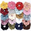 6pcs-Silk Scrunchie Hair Band for girls. 