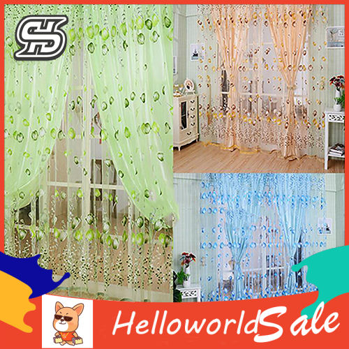Romantic%20Floral%20Tulle%20Voile%20Room%20Divider%20Door%20Window%20Curtain%20Drape%20Panel%20Sheer%20-%20Image%203
