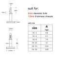 25pcs Adhesive Glue Nylon Plastic Standoff Spacer Stick Insert Lock Clip on Snap in Fixed Support PCB for 3mm Hole 1.6mm Chassis. 