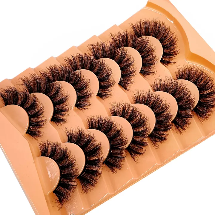 New%207%20Pairs%20Eyelashes%20Makeup%20Soft%20Fluffy%203D%20Mink%20False%20Eyelashes%20Thick%20Handmade%20Volume%20Mink%20Lashes%20Faux%20Natural%20Lashes%20Tool%20-%20Image%205