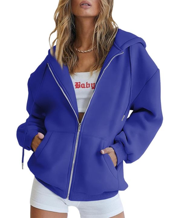 Women's%20Cute%20Hoodie%20Youth%20Girls%20Autumn%20Jacket%20Oversized%20Sweatshirt%20Casual%20Drawstring%20Dress%20Zipper%20Y%20-%20Image%203