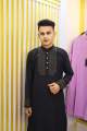 Look Stylish in a Semi-Long Printed Punjabi for Men - A Very Comfortable and Fashionable Choice That's Easy to Clean..