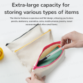 Canvas DIY Doodle Pencil Stationery Bag Girls Makeup Bag Zipper Pouch For Pens Blank DIY Craft Cosmetic Pouch 1Pcs.