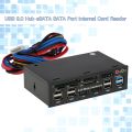 Multi-Function USB 3.0 Hub eSATA SATA Port Internal Card Reader PC Dashboard Media Front Panel Audio for SD MS CF TF M2 MMC. 