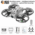 FLH S800 360° Protection Obstacle Avoidance 4.5in Screen Remote Control Quadcopter 2.4G Brushless Optical Flow Hover WIFI FPV RC Drone. 