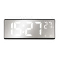 LED display Digital alarm clock Modern Table clock Desktop clock Voice control clock Night mode 12/24-hour format Temperature clock for Bedroom clock Office clock Travel clock Ideal for students. 