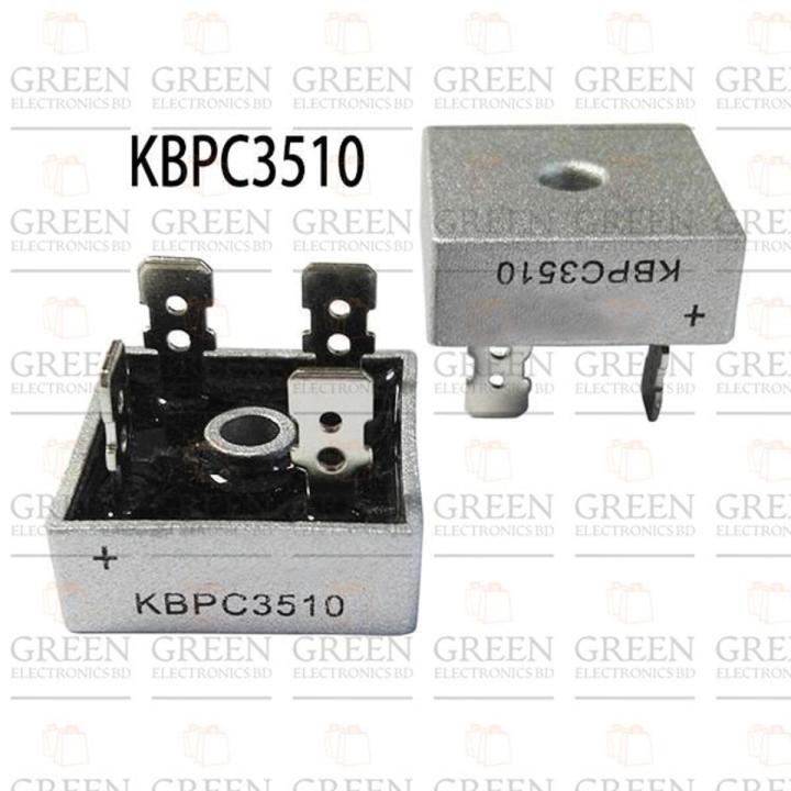 Full Wave KBPC3510 KBPC-3510 3510 35A 1000V AC To DC Single Phase Metal Housing Electronic Bridge Rectifier Diode For Electronics Project DIY