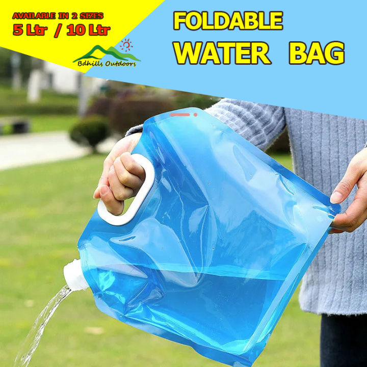 10L / 5L Foldable Water Bag with faucet for Camping and Outdoors