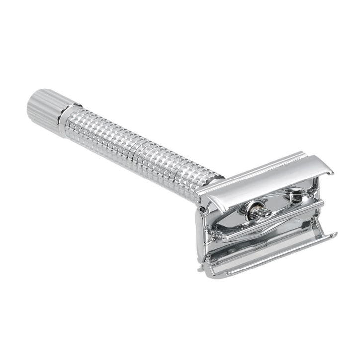 Double Edge Shaving Razor Set Stainless Steel Double Edge Safety Razor with Stainless Steel 20pcs ...