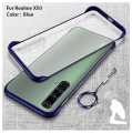 For Realme X50 Frameless Case Cover with Ring (Slim Design + Semi-Transparent Frosted Matte + Hybrid Shock Hard Bumper).