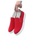 New Trendy Red Color Korean Canvas Sneakers Shoes for Men Slip On Casual Shoes. 