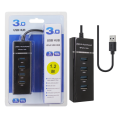 USB 3.0 Hub With 4 Ports 1.2M Model : 303 - Black. 