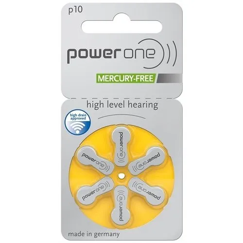 Battery%2010%20PowerOne%20p10%20Zinc%20Air%20Hearing%20Aid%20Batteries%20(Yellow)%20-%20Image%202