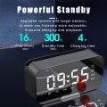 G10 Wireless Speaker 5.0 Loudspeaker Alarm Clock Radio W/ Mirror LED Display Supports TF Card AUX AUDIO Playback BT Speaker. 