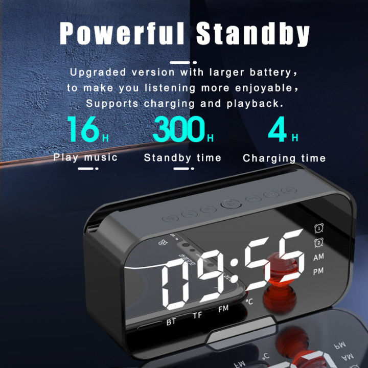 G10%20Wireless%20Speaker%205.0%20Loudspeaker%20Alarm%20Clock%20Radio%20W/%20Mirror%20LED%20Display%20Supports%20TF%20Card%20AUX%20AUDIO%20Playback%20BT%20Speaker%20-%20Image%205