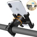 360° Rotation Phone Holder For Motorcycle - Handle / Bicycle- Black.