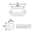 Waterproof License Plate Light-3 * LED License Plate Light
3 * set Screws-black. 