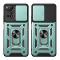 For Redmi Note 11 Pro Global / Redmi Note 11 Pro 4G / Redmi Note 11 Pro 5G (INT) / Redmi Note 11 Pro Plus 5G (India) Case Hard Sliding Lens Protect Stand Holder Back Cover.
