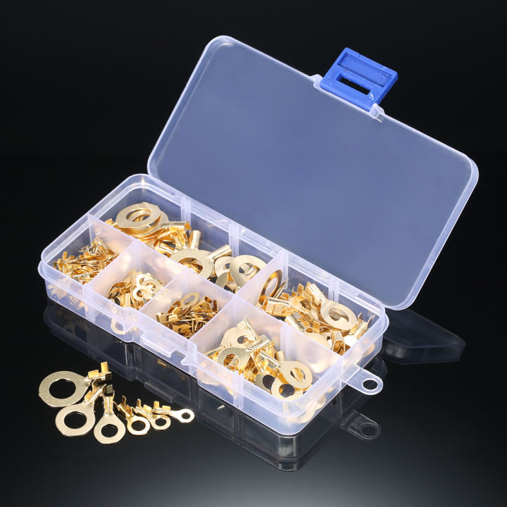 KOGEEK%20Assorted%20150pcs%20Brass%20Ring%20Cable%20Lugs%20Ring%20Eyes%20Copper%20Crimp%20Cable%20Connector%20Wire%20Terminals%20Kit%20-%20Image%204