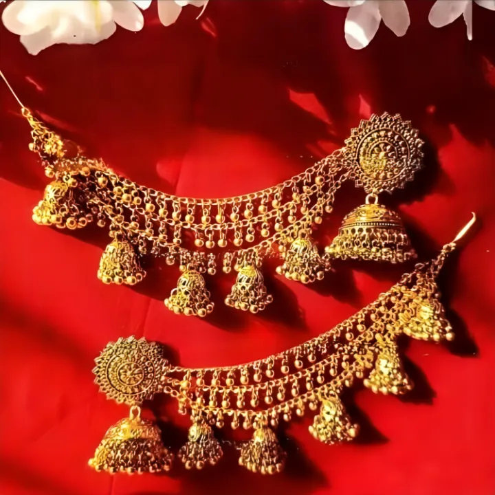 Gorgeous%20Handmade%20Bahubali%20Antique%20Jhumka%20Earrings%20Set%20for%20Women,%20Lightweight%20Party%20Wear,%20Wedding,%20Haldi,%20Mehndi,%20Bridal,%20Baby%20Shower%20Gift%20-%20Image%202