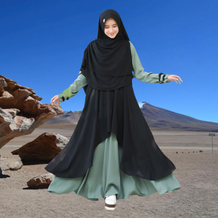 Stylish abaya borka nikab wear//  butterfly borka// party borka// muslim wear/ hijabi nikab wear // borka hijab set // 3 part borka // Abaya
