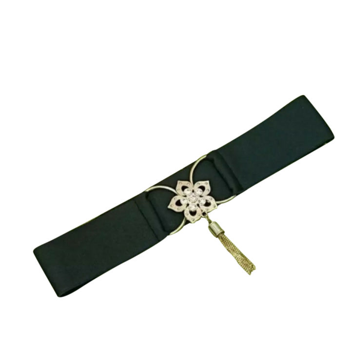 Black Ladies Golden Buckle Adjusted High quality Belt for Women