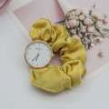 Fashionable Scranchies Stone Watch For Women / Silk Belt'S Modern Wrist Watch For Girls. 
