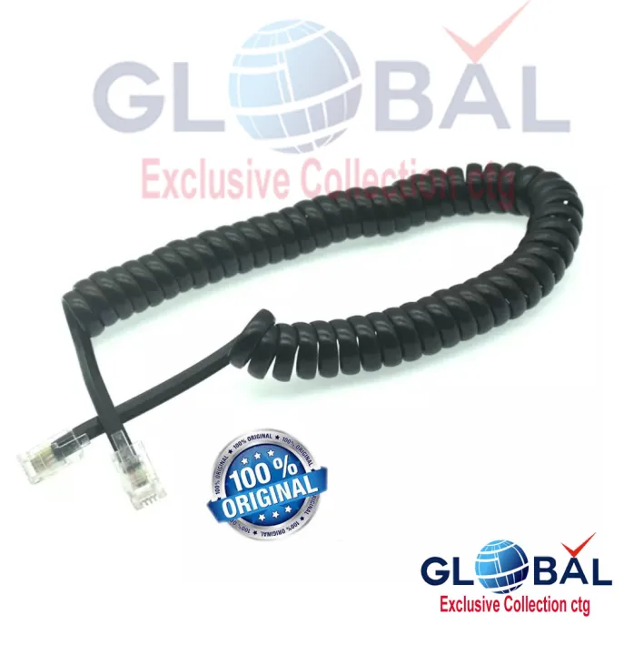 Telephone%20Receiver%20Telephone%20Card%20Cord%20Cord%20Cord%20Cable%20Simply%20Spiral%20Receiver%20Connecting%20Rj11%20Spring%20Is%20Only%204.5%20Feet%20Long.%20-%20Image%203