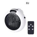 900W 220V Mini Portable Plug-in Electric Wall-outlet Space Heater Fan Remote. 