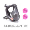17in1 6800 gas mask paint gas mask wide field full face mask respirator spray paint silicone mask 6800. 