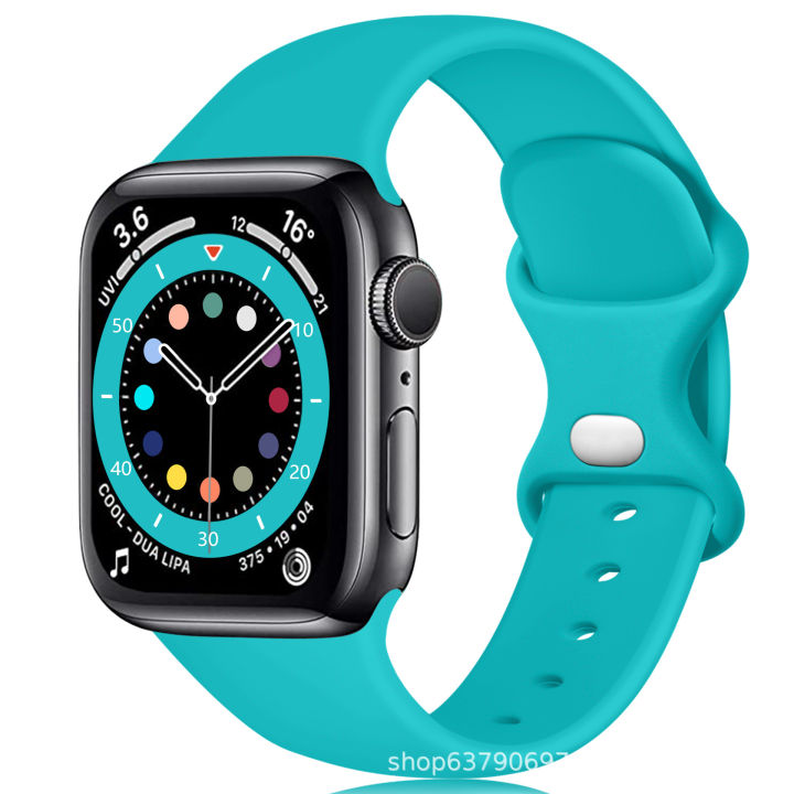 Applicableapple%20watchApple%20watch%20watchband%20Apple%20Silicone%20Strap%208Word%20Buckle%20Watch%20Strap%20Butterfly%20Buckle%20Strap%20-%20Image%206