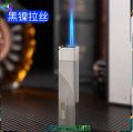New Ultra-Thin Long Stripe Jet Torch Lighter Metal Turbo 1300 C Windproof Butane Lighters. 