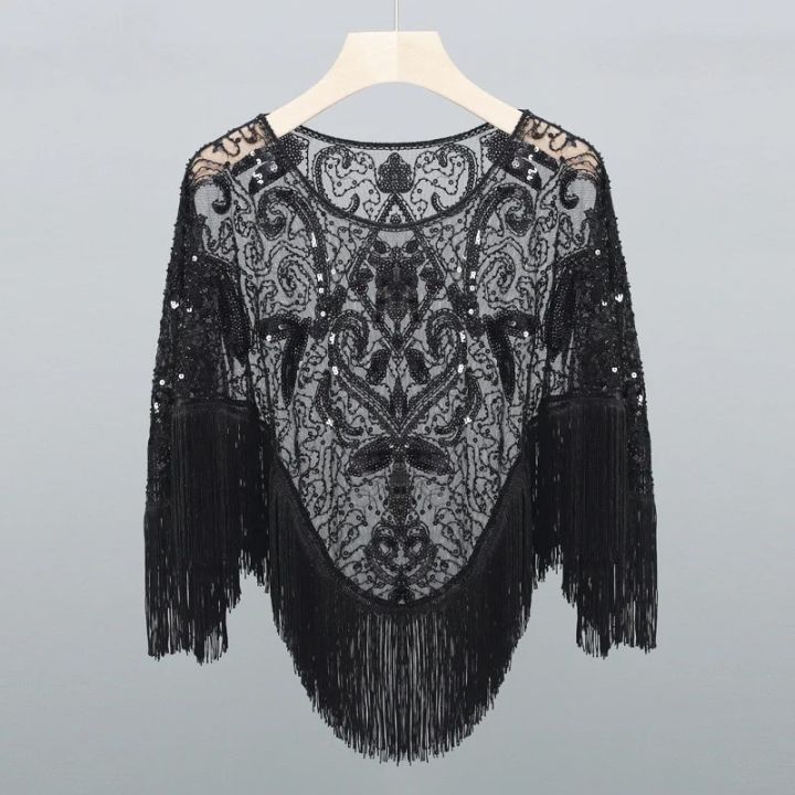 Summer%20Sequins%20Tassels%20Poncho%20Women%20Coat%20Party%20Outfits%20Cape%20Mesh%20Jacket%20Ladies%20Cloak%20Shawls%20Casaco%20Outerwear%20Wraps%20Woman%20Clothes%20-%20Image%207