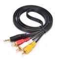 3.5 to RCA Male Audio Video AV Cable Wire Cord 3.5mm Jack Plug Male to 3 RCA Adapter. 