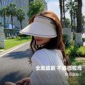 Sun Protection Sun Hat Female JapanUVSun Protection Hat Women's Summer UV Protection All-Match Big Brim Covering Face Visor Cap. 