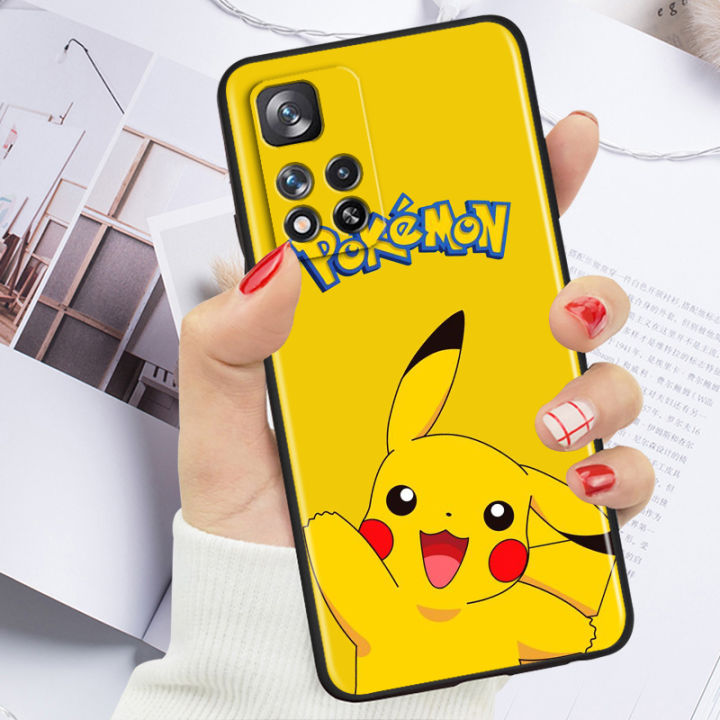 Cute%20Pokemon%20Pikachu%20For%20Xiaomi%20Redmi%20Note%2012%2012S%20Turbo%2011%2011T%2011S%2010%2010S%209%208%208T%207%20Pro%20Plus%205G%20Black%20Phone%20Case%20Cover%20-%20Image%204