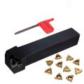 SER2020K16 CNC Lathe Turning Tool Holder Boring Bar with 10Pcs 16ER AG60 Blade Insert Machine Accessories Turning Tool Set.