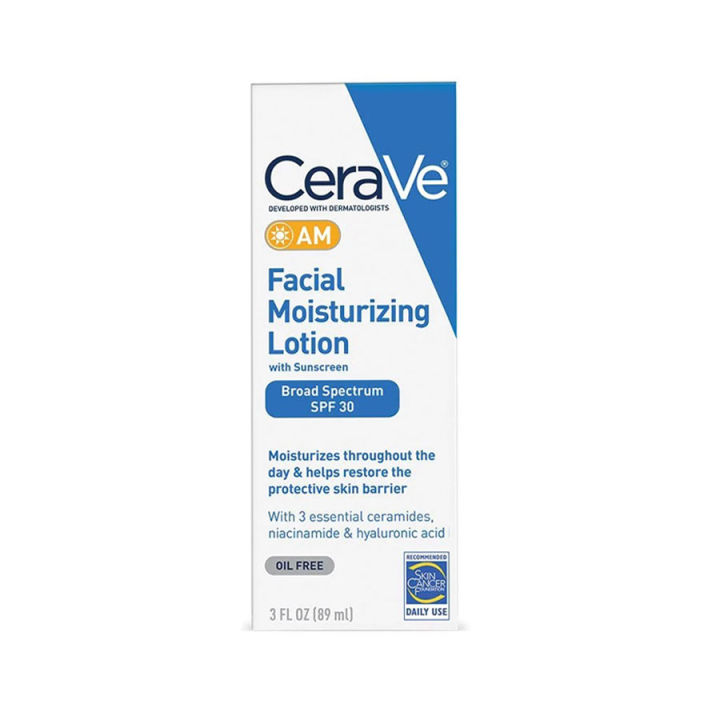 Cerave AM Facial Moisturizing Lotion with Sunscreen SPF30 Oil-Free 89ml