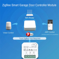 Garage Door Opener Controller PC Tuya Smart ZigBee with Sensor App Control Support Works with for Alexa Google Home EU Plug.